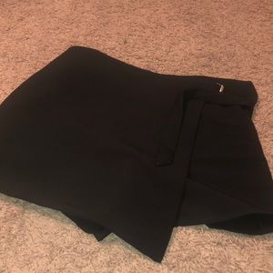 Black wrap around skort